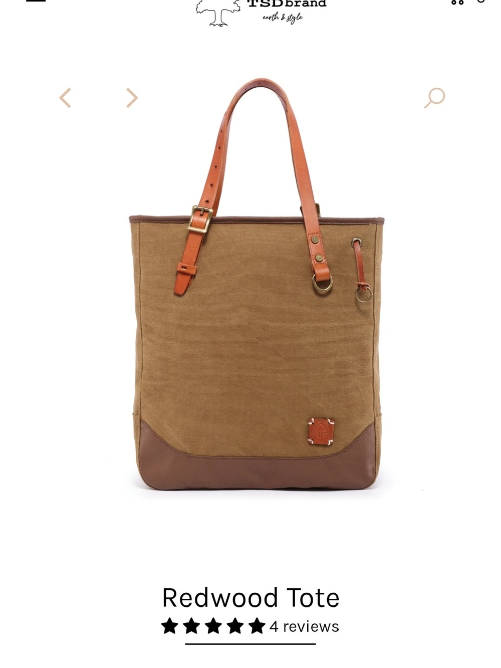 Redwood Tote in Brown and Tan